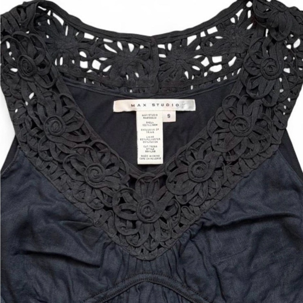Max Studio Black Linen Dress